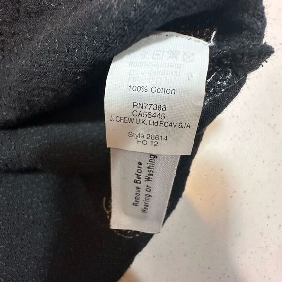 J. Crew XXS 100% Cotton Sequin Polka Dot Short Sleeve Top Party Blouse NWT Black - Picture 10 of 15